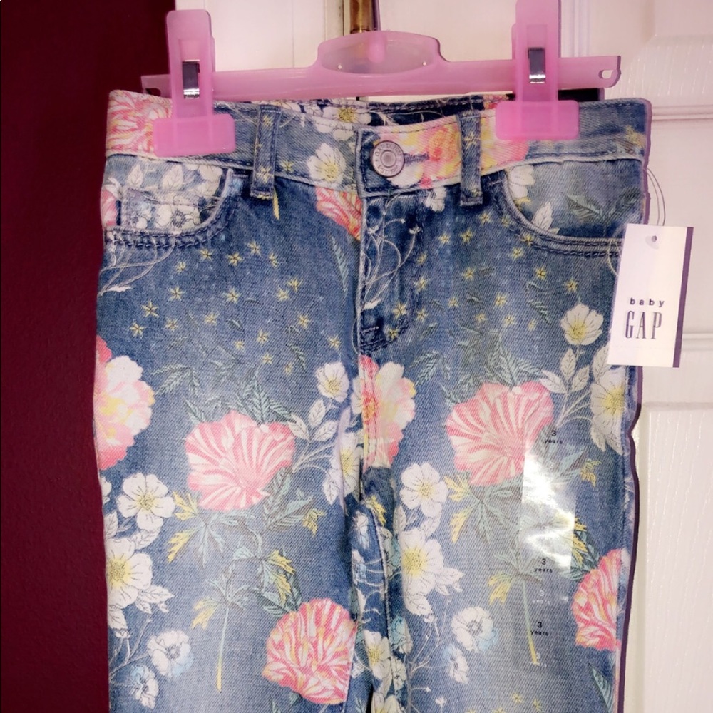 Floral jeans